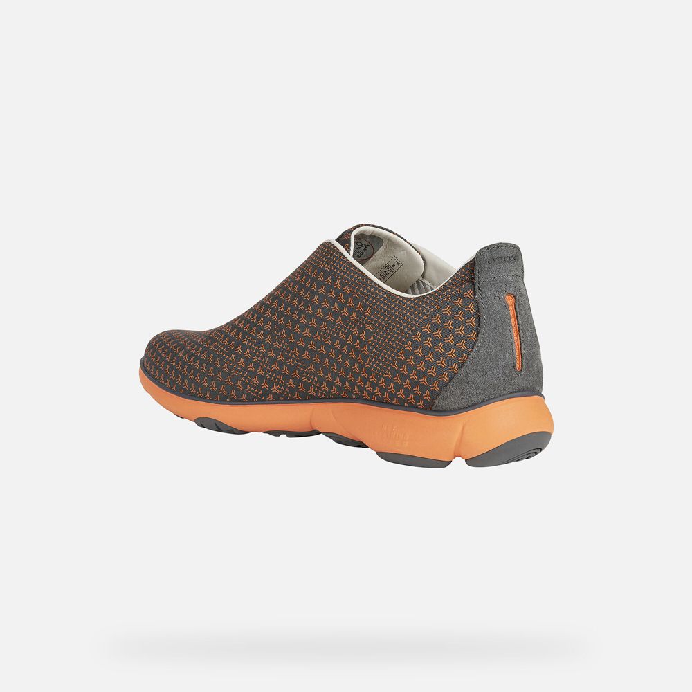 Basket Geox Nebula - Grise Foncé/Orange - Homme 058364-UMD